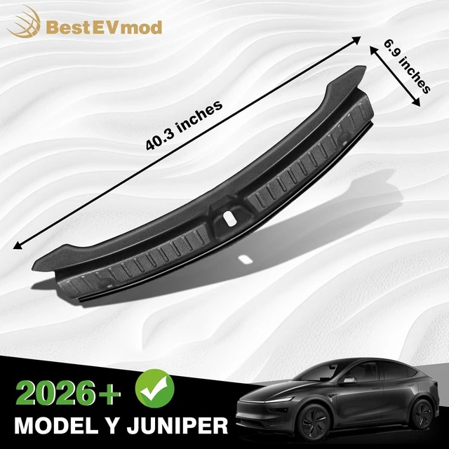 Alt view image 3 of 7 - 2026 Tesla Model Y Upgrade Rear Bumper & Trunk Sill Cover Protector Bumper Guards Compatible with Tesla Model Y Juniper Refresh (Premium & Performance 2025/2026)