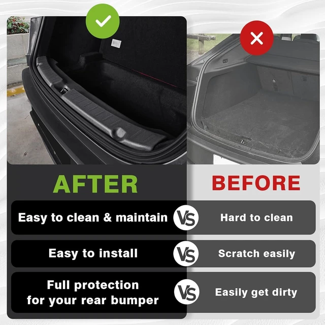 Alt view image 6 of 7 - 2026 Tesla Model Y Upgrade Rear Bumper & Trunk Sill Cover Protector Bumper Guards Compatible with Tesla Model Y Juniper Refresh (Premium & Performance 2025/2026)