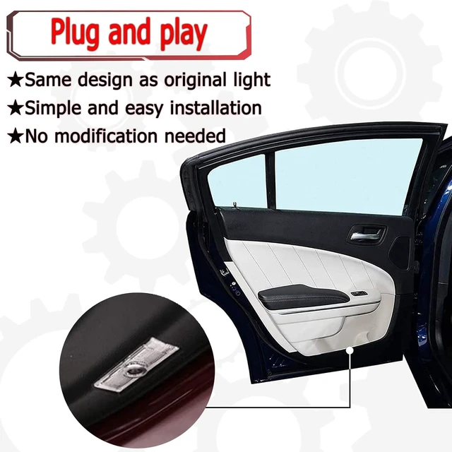 Alt view image 7 of 7 - 2Pcs Car LED Door Lights Logo Projector, High Definition Never Fade Emblem Light, LED Laser Ghost Shadow Light for Quattroporte Ghibli Grecale Levante (Red and Blue)
