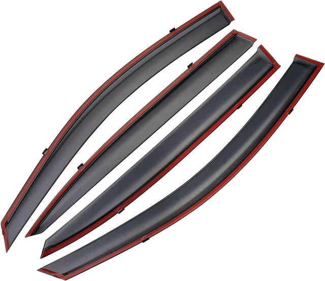 Alt view image 3 of 7 - Rain Guards Designed for Accord 2014-2017 Sedan,Smoke Tint Trim Outside Sun Deflector Rain Guard Door Visor 945354 pcs