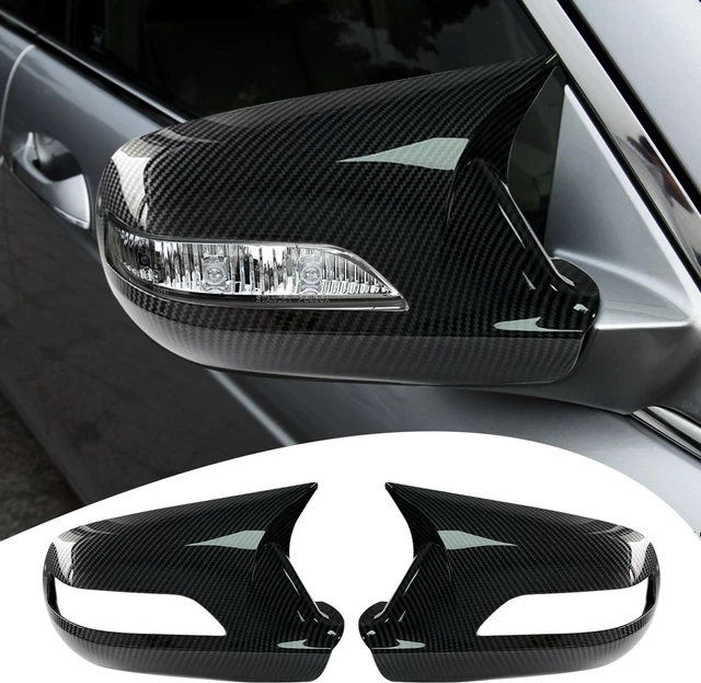 Main image of Compatible with Honda 8th Gen Accord 2008 2009 2010 2011 2012 with Turn Signal Accessories Car Exterior Ox Horn Design Door Side Rearview Mirror Guard Cover Trim Caps - Carbon Fiber Style 2PCS