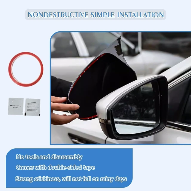 Alt view image 7 of 7 - Compatible with Honda 8th Gen Accord 2008 2009 2010 2011 2012 with Turn Signal Accessories Car Exterior Ox Horn Design Door Side Rearview Mirror Guard Cover Trim Caps - Carbon Fiber Style 2PCS