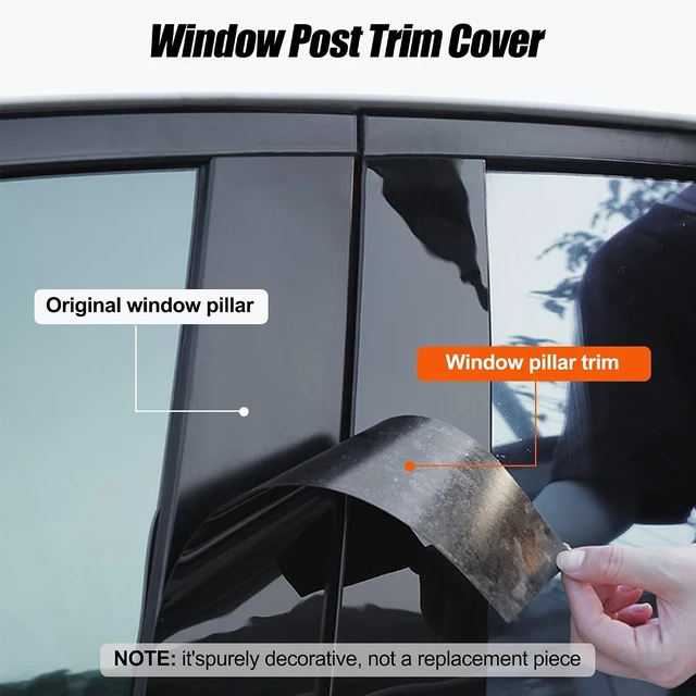 Alt view image 5 of 7 - Door Pillar Post Trim Compatible with 2014-2022 Porsche Ma.can
