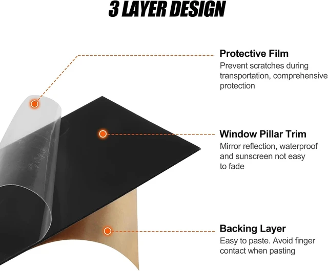 Alt view image 6 of 7 - Door Pillar Post Trim Compatible with 2014-2022 Porsche Ma.can