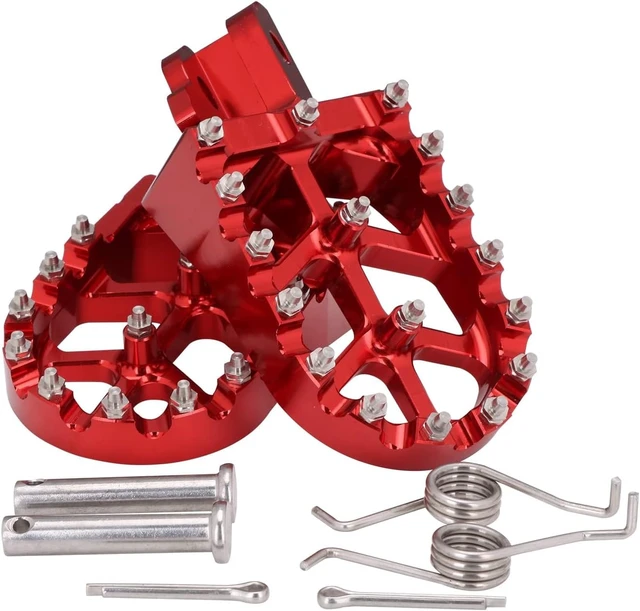 Alt view image 2 of 7 - Dirt Bike Foot Pegs Motorcycle Footpegs Foot Pedals Rests CNC For CRF 110 CRF110F 2013-2024 CRF125F 2014-2024 Dirt Pit Bike Red