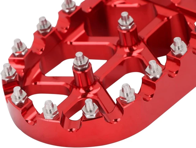 Alt view image 3 of 7 - Dirt Bike Foot Pegs Motorcycle Footpegs Foot Pedals Rests CNC For CRF 110 CRF110F 2013-2024 CRF125F 2014-2024 Dirt Pit Bike Red