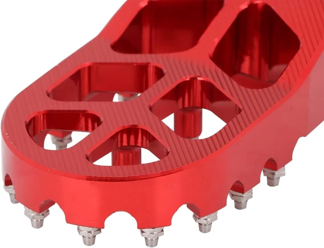 Alt view image 4 of 7 - Dirt Bike Foot Pegs Motorcycle Footpegs Foot Pedals Rests CNC For CRF 110 CRF110F 2013-2024 CRF125F 2014-2024 Dirt Pit Bike Red