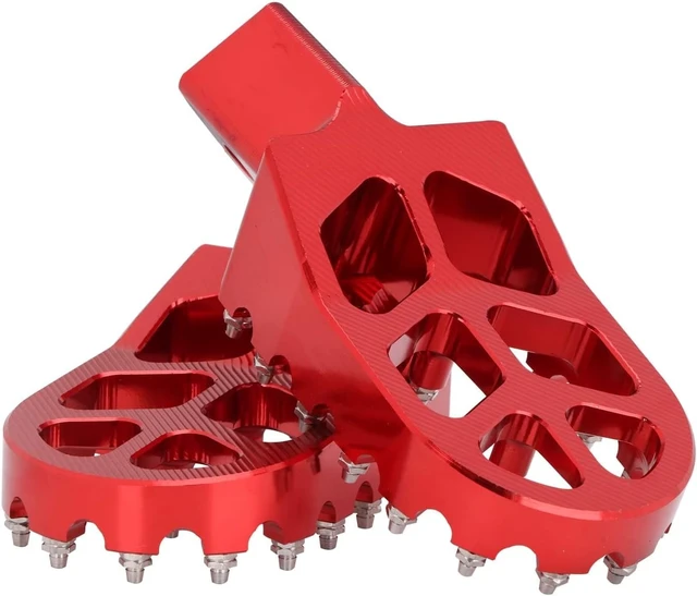 Alt view image 6 of 7 - Dirt Bike Foot Pegs Motorcycle Footpegs Foot Pedals Rests CNC For CRF 110 CRF110F 2013-2024 CRF125F 2014-2024 Dirt Pit Bike Red