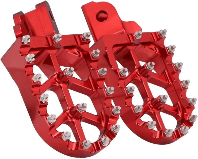 Alt view image 7 of 7 - Dirt Bike Foot Pegs Motorcycle Footpegs Foot Pedals Rests CNC For CRF 110 CRF110F 2013-2024 CRF125F 2014-2024 Dirt Pit Bike Red