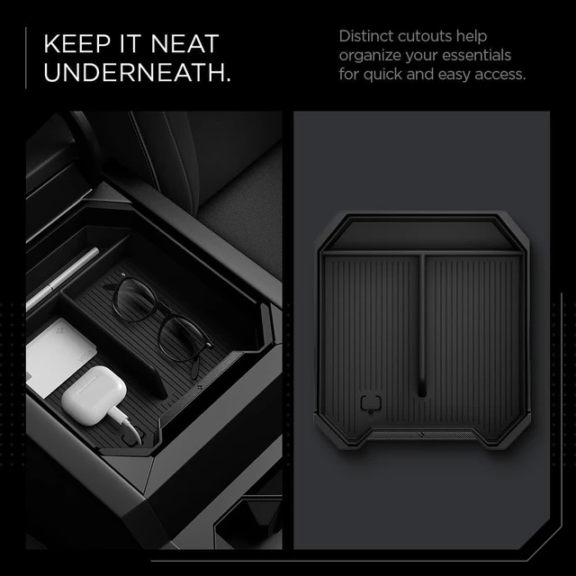 Alt view image 3 of 7 - Center Console Organizer Tray Designed for Tesla Cybertruck 2026-23