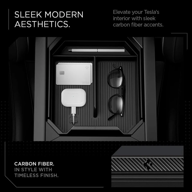 Alt view image 6 of 7 - Center Console Organizer Tray Designed for Tesla Cybertruck 2026-23