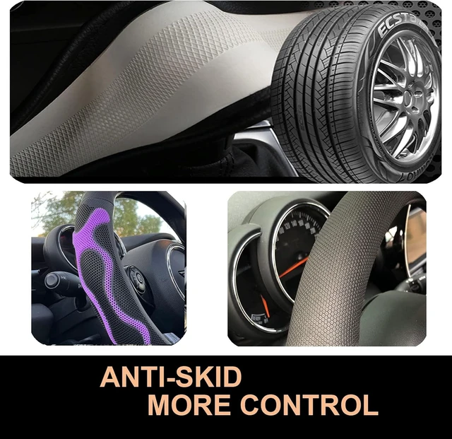 Alt view image 5 of 6 - XL Comfy Grip Steering Wheel Cover for Semi Truck 18 Inch (Purple)