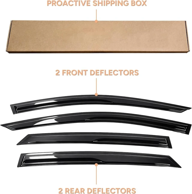 Alt view image 6 of 6 - ® Window Visors Rain Guards for Acura RDX 2019-2026, Out-Channel Vent Visors Heat Insulation Sun Shade Accessories for Cars