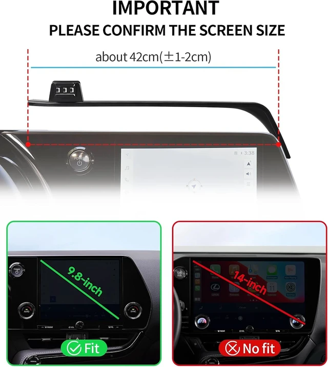 Alt view image 3 of 7 - Car Phone Holder for Lexus NX NX250/ NX350/ NX350h 2022-2026, 9.8" Screen