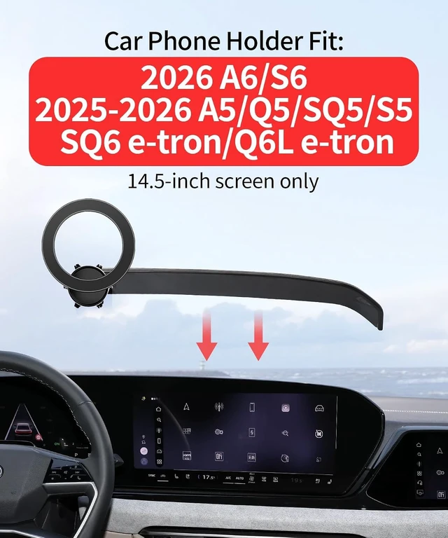 Alt view image 2 of 7 - Car Phone Holder for Audi A5/A6/Q5/Q6/S5/SQ5 2026 14.5" Screen Accessories