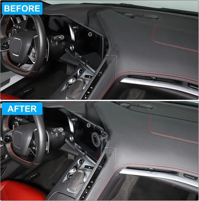 Alt view image 2 of 7 - Car Phone Holder Compatible with Chevrolet Corvette C8 2020-2025 Stingray Center Console Dashboard Phone Mount Magnetic Phone Mount Dash Clip Accessories