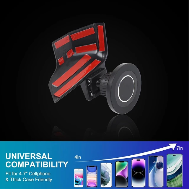 Alt view image 5 of 7 - Car Phone Holder Compatible with Chevrolet Corvette C8 2020-2025 Stingray Center Console Dashboard Phone Mount Magnetic Phone Mount Dash Clip Accessories