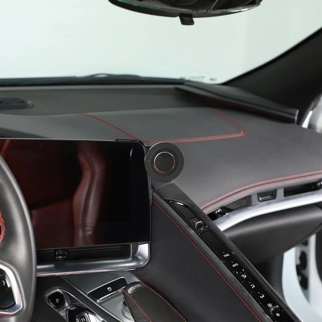Alt view image 7 of 7 - Car Phone Holder Compatible with Chevrolet Corvette C8 2020-2025 Stingray Center Console Dashboard Phone Mount Magnetic Phone Mount Dash Clip Accessories