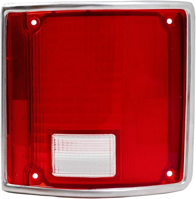 Alt view image 3 of 7 - Tail Light Lens for 1975-1986 C10 Lens w/Chrome Trim for 1973-1986 C10 Suburban for 1979-1991 C1500 for 1979-1986 C1500 Suburban for 1975-1986 C20 for 1979-1991 C2500 for 1973-1991 Blazer 5968329 Set