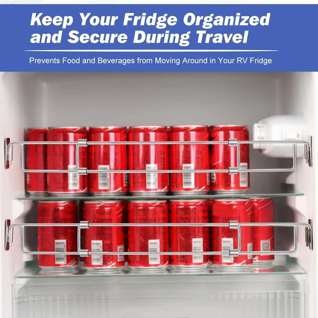 Alt view image 3 of 6 - RV Fridge Bars, Adjustable Refrigerator Organizer Camper Cabinets Storage
