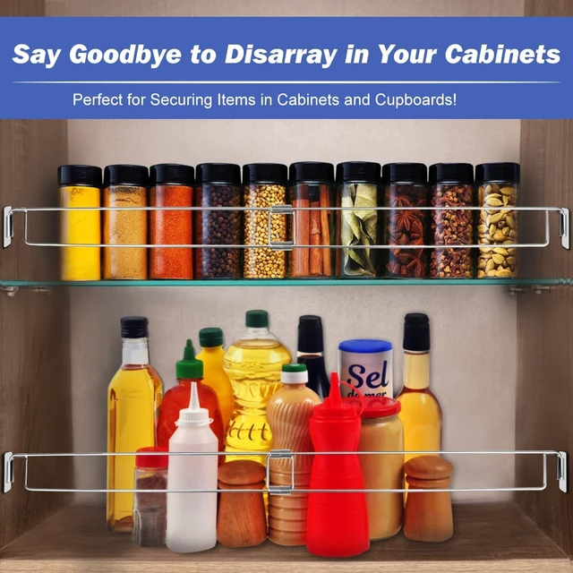 Alt view image 4 of 6 - RV Fridge Bars, Adjustable Refrigerator Organizer Camper Cabinets Storage