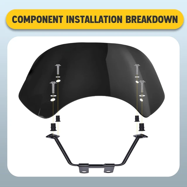 Alt view image 7 of 7 - Motorcycle Windshield Deflector for Rebel 500 300