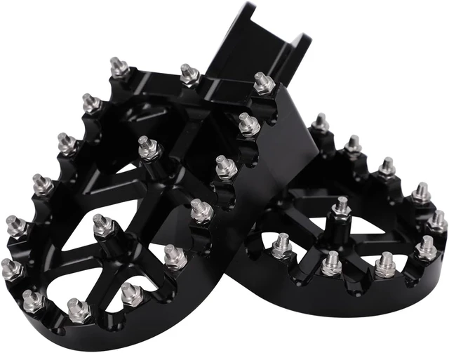 Alt view image 4 of 7 - Motorcycle Footpegs Foot Pegs Pedals Rests CNC for KLR 650 KLR650 1987-2018 2021-2024 Black