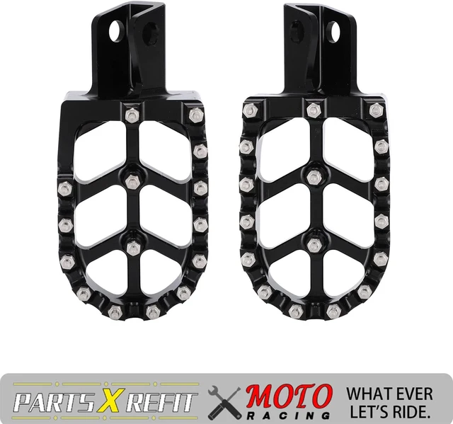 Alt view image 7 of 7 - Motorcycle Footpegs Foot Pegs Pedals Rests CNC for KLR 650 KLR650 1987-2018 2021-2024 Black