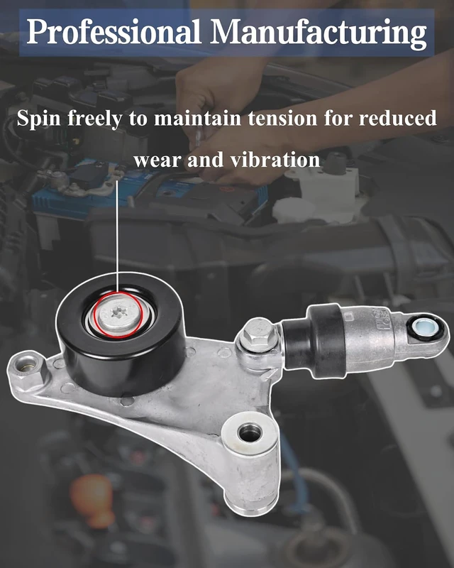 Alt view image 4 of 7 - Belt Tensioner Assembly With Serpentine Belt Fit for Toyota Camry