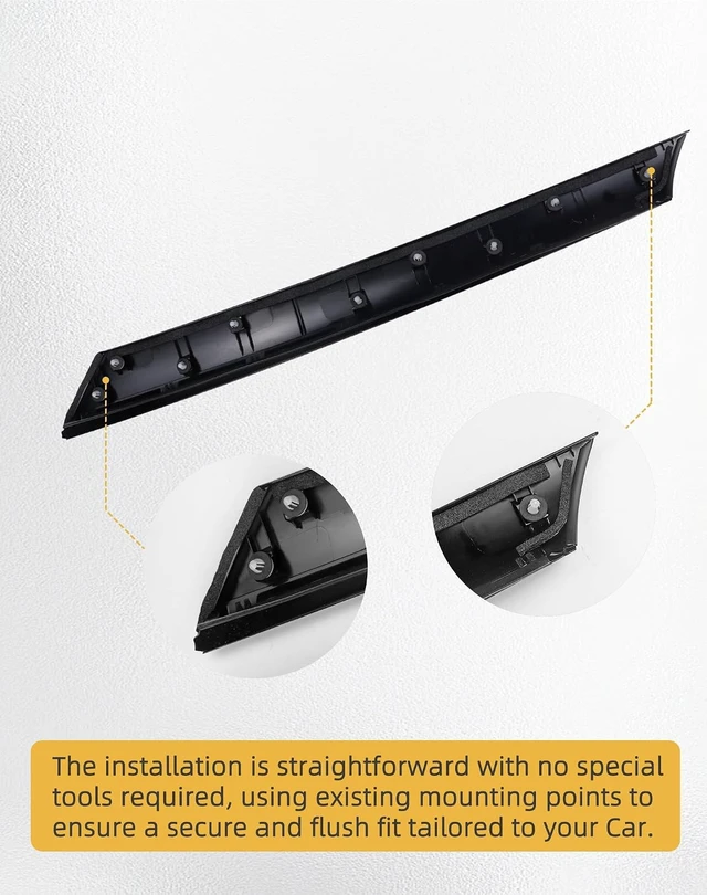 Alt view image 4 of 7 - Windshield A-Pillar Trim Molding Set Compatible with 2010-2013 Kia Soul Left Driver & Right Passenger Replace 861702K500 861802K500 86180-2K500 86170-2 Exterior Window Trim Kia Soul Accessories