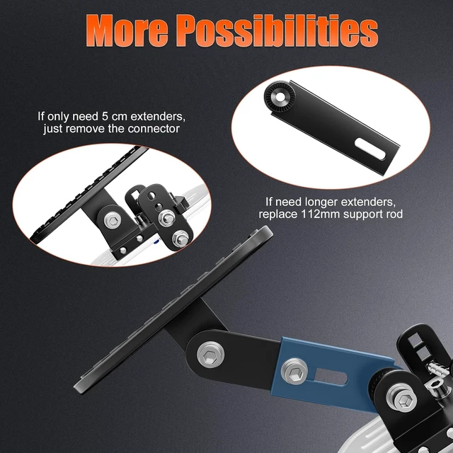 Alt view image 4 of 7 - Gas and Brake Pedal Extenders for Short Drivers - Adjustable Length & Angle, Anti-Slip Metal Construction, Compatible with Cars, Go Karts & Ride-On Toys, Easy Installation & Universal Fit