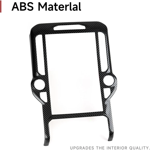 Alt view image 7 of 7 - Car Center Console Navigation Panel Decals for 2019-2026 Dodge Ram 1500 2500 3500 Accessories ABS Carbon Fiber Stickers, 12inch