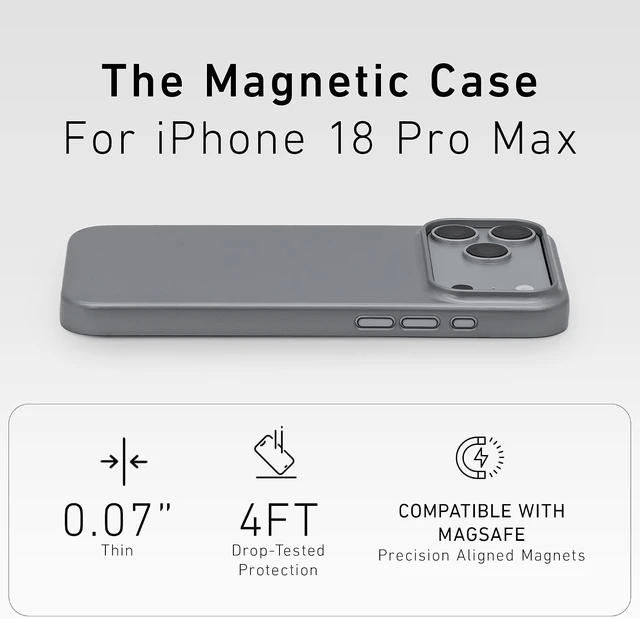 Alt view image 2 of 7 - Magnetic Case for iPhone 18 Pro Max (Natural)