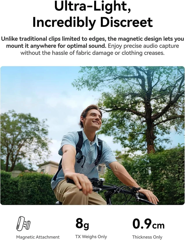 Alt view image 5 of 7 - Lark A1(2TX + USB-C RX), Wireless Microphone for iPhone & Android