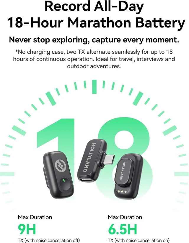 Alt view image 7 of 7 - Lark A1(2TX + USB-C RX), Wireless Microphone for iPhone & Android
