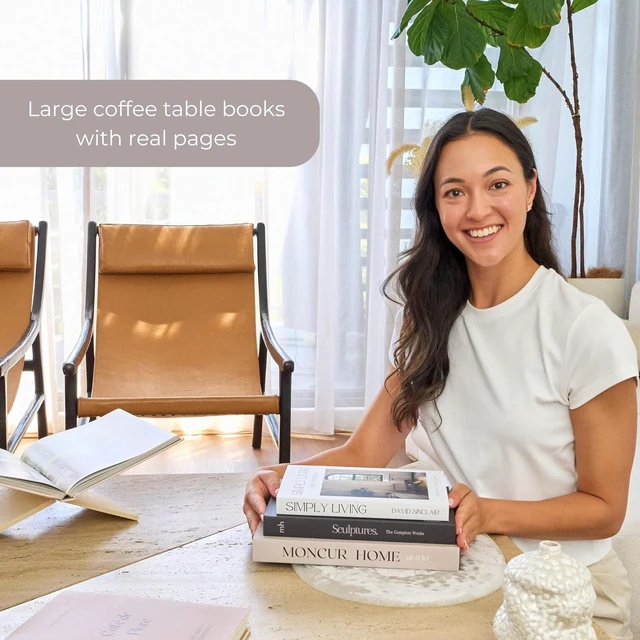 Alt view image 7 of 7 - Decorative Coffee Table Books, Set of 3 - Real Pages, Mid Century Modern