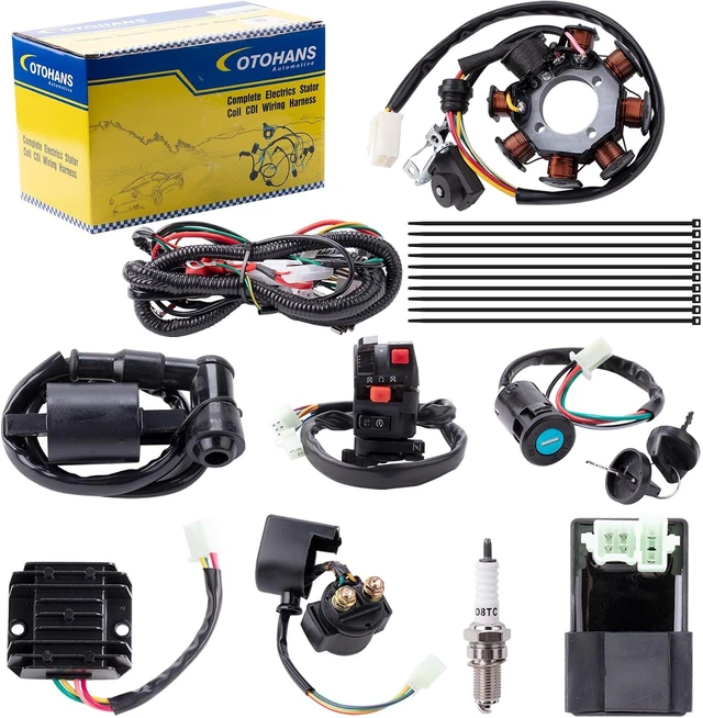 Main image of Complete Electrics Stator Coil CDI Wiring Harness with Full Copper Wire for 4-Stroke ATV Quad 150cc-300cc