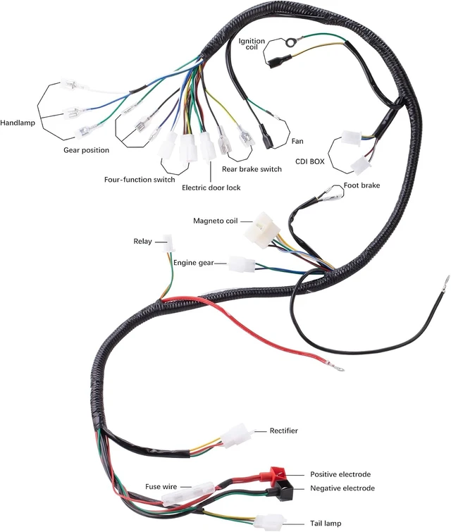 Alt view image 5 of 7 - Complete Electrics Stator Coil CDI Wiring Harness with Full Copper Wire for 4-Stroke ATV Quad 150cc-300cc