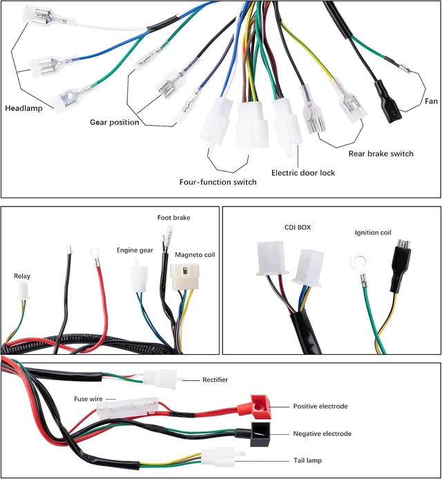 Alt view image 6 of 7 - Complete Electrics Stator Coil CDI Wiring Harness with Full Copper Wire for 4-Stroke ATV Quad 150cc-300cc