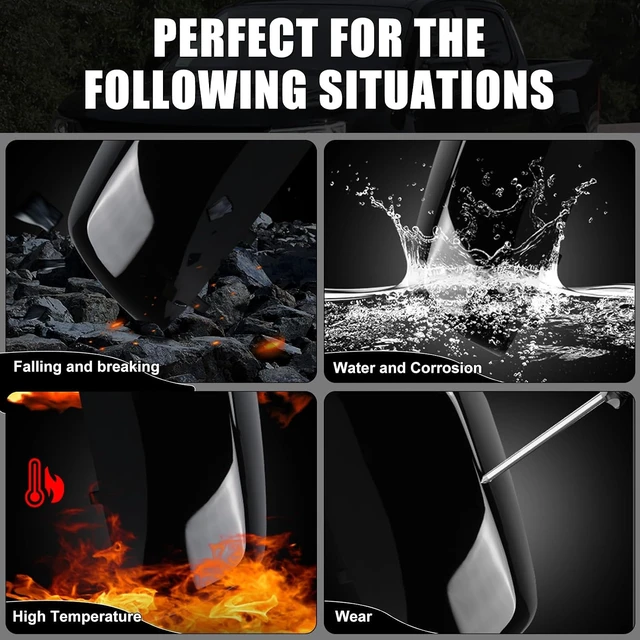 Alt view image 4 of 7 - Glossy Black Mirror Cover Replace for 2015-2022 Chevy Colorado/GMC Canyon