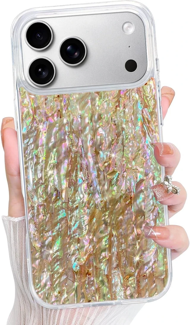 Main image of Compatible with iPhone 18 Pro Max Case Bling Crystal Back -Glitter Marble