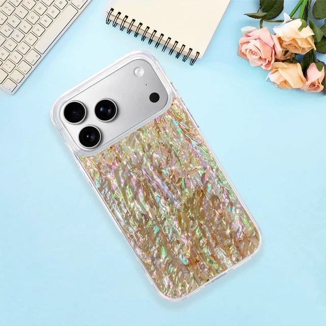 Alt view image 6 of 7 - Compatible with iPhone 18 Pro Max Case Bling Crystal Back -Glitter Marble