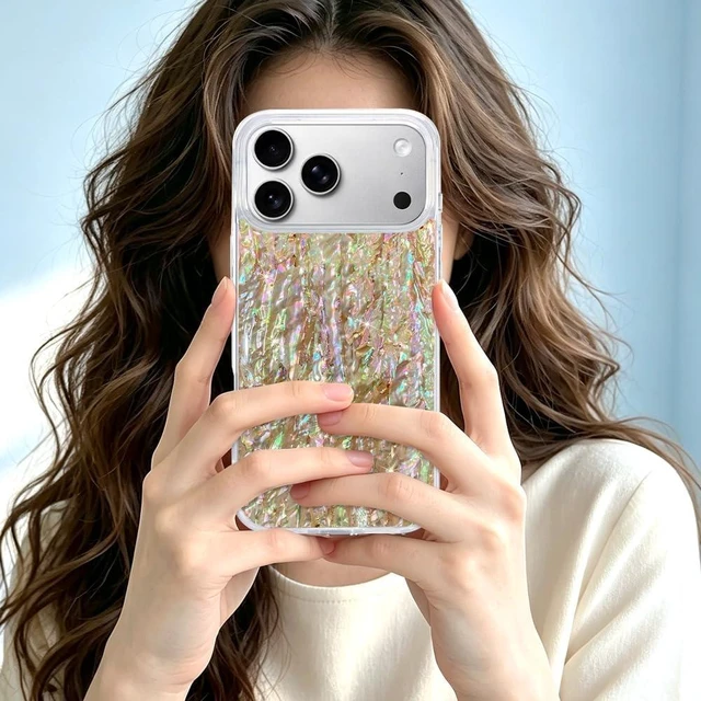 Alt view image 7 of 7 - Compatible with iPhone 18 Pro Max Case Bling Crystal Back -Glitter Marble