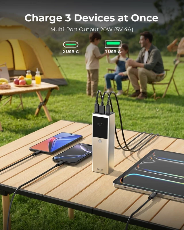 Alt view image 6 of 7 - Laptop Power Bank, 12800mAh Portable Charger with 240W USB-C Cable
