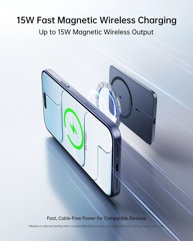 Alt view image 5 of 7 - PowerGrip Zero, 3.42oz Ultra Lightweight Magnetic Power Bank for iPhone, 5000mAh MagSafe Portable Charger, 0.27in Ultra Slim Wireless Battery Pack for iPhone 18/17/16/15/14/13/12 Series