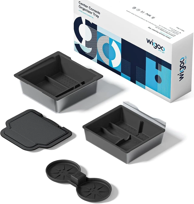 Main image of for 2026 Tesla Model Y/3/YL Accessories Console Organizer 4PCS Black