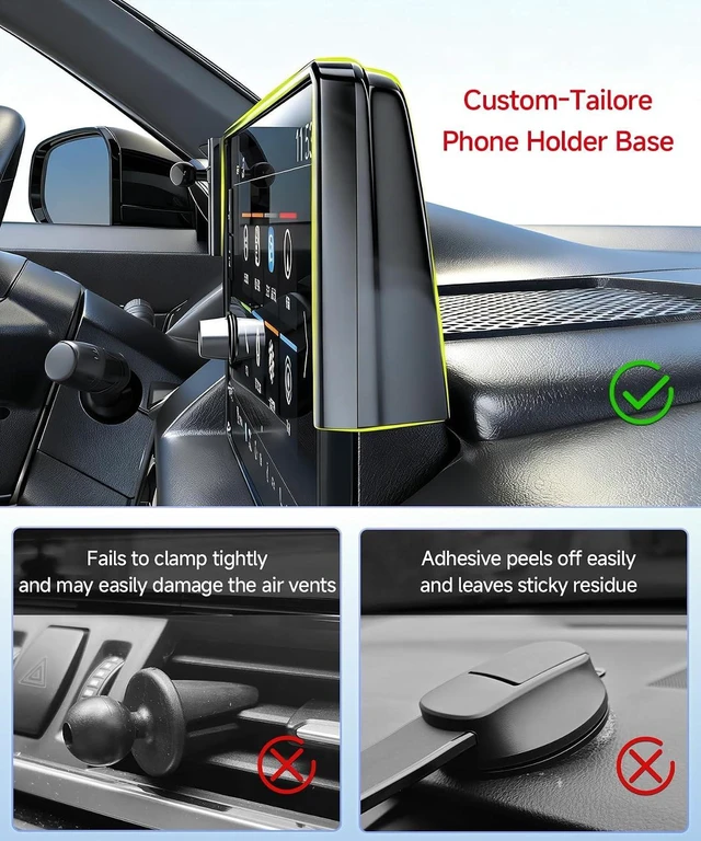 Alt view image 5 of 7 - Qi2.2 25W Wireless Charger Car Phone Mount for Toyota Prius 2023-2026