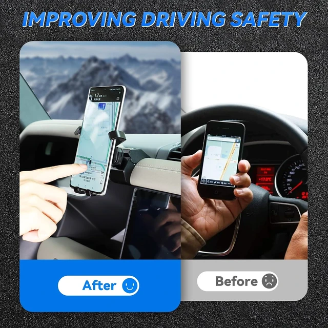 Alt view image 4 of 7 - Phone Holder Compatible with Land Rover Defender 90 110 130 2020-2025, 360° Adjustable Dash Phone Mount Holder for All Smartphones (A Style)