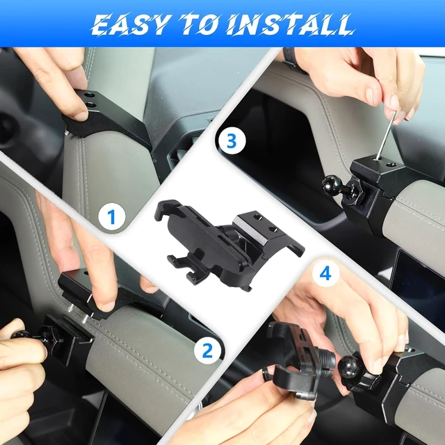 Alt view image 6 of 7 - Phone Holder Compatible with Land Rover Defender 90 110 130 2020-2025, 360° Adjustable Dash Phone Mount Holder for All Smartphones (A Style)