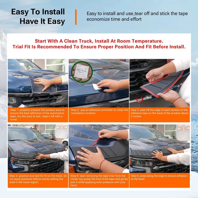 Alt view image 7 of 7 - Hood Deflector Compatible with 2020-2026 Chevy Silverado